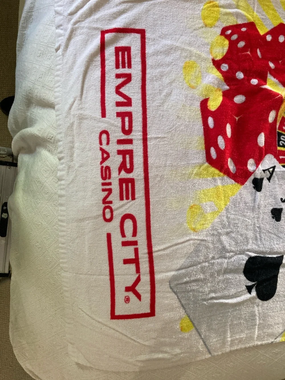Empire City Casino Printed Beach Towel - Casino Game Graphics